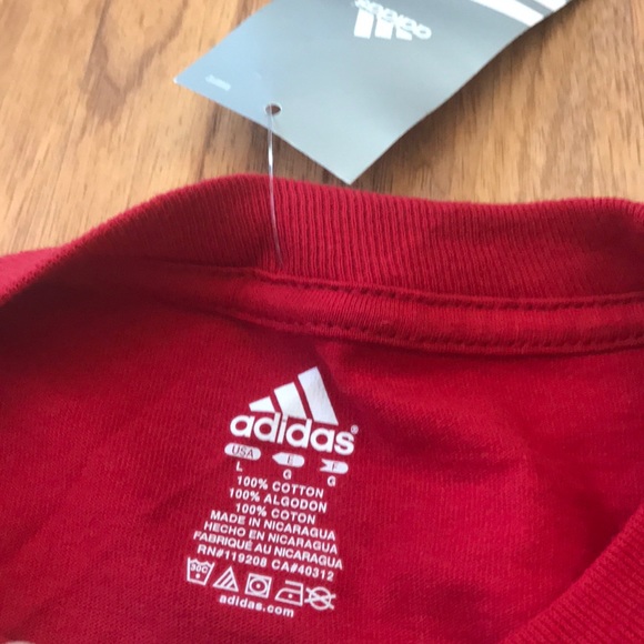 Adidas Wisconsin Badgers NWT Tee Shirt Size Large - Picture 5 of 6